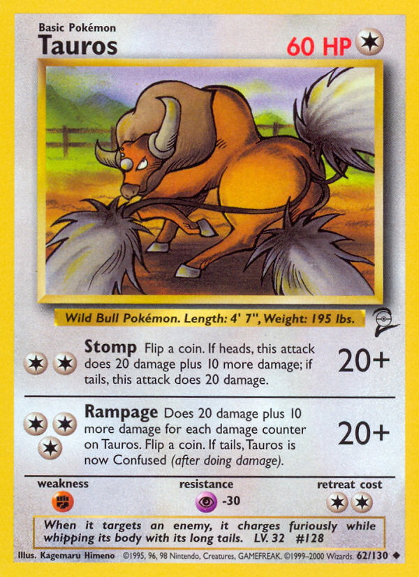 Base Set 2 Tauros #62/130